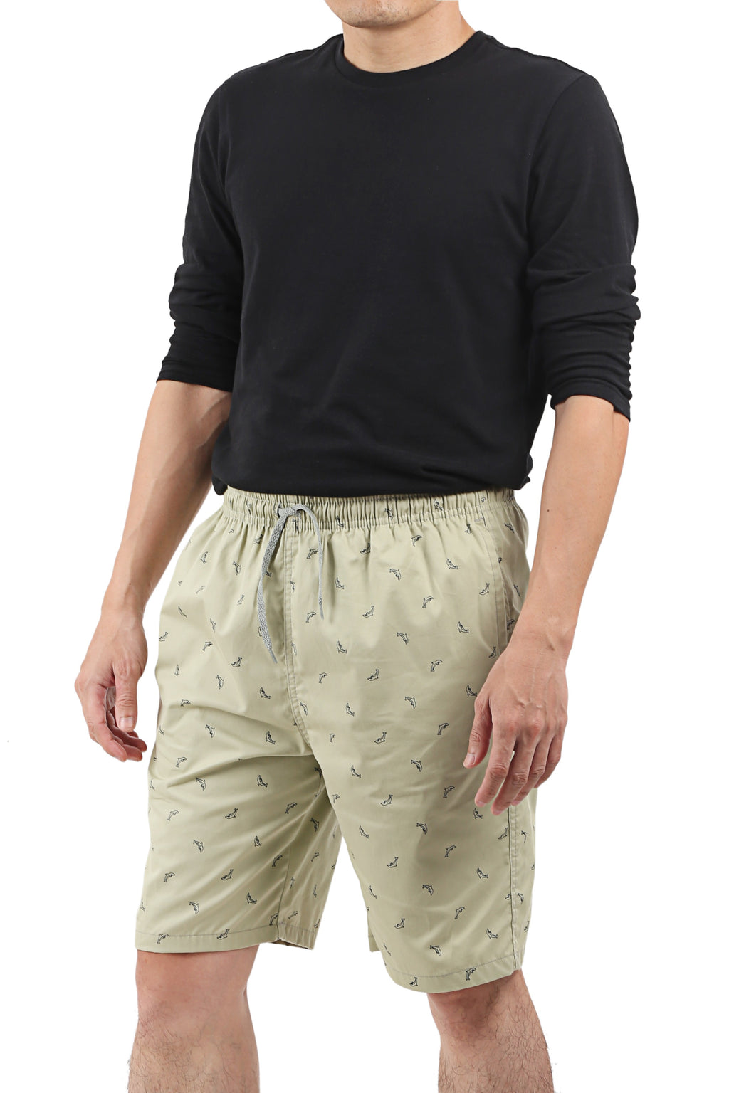 Zennio quần shorts nam lưng thun in họa tiết có túi sau – thoáng mát, năng động