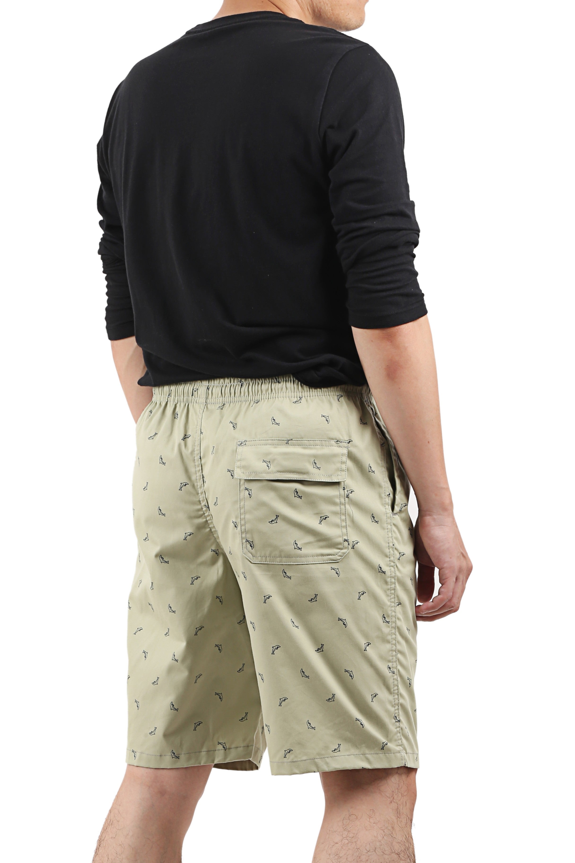 Zennio quần shorts nam lưng thun in họa tiết có túi sau – thoáng mát, năng động