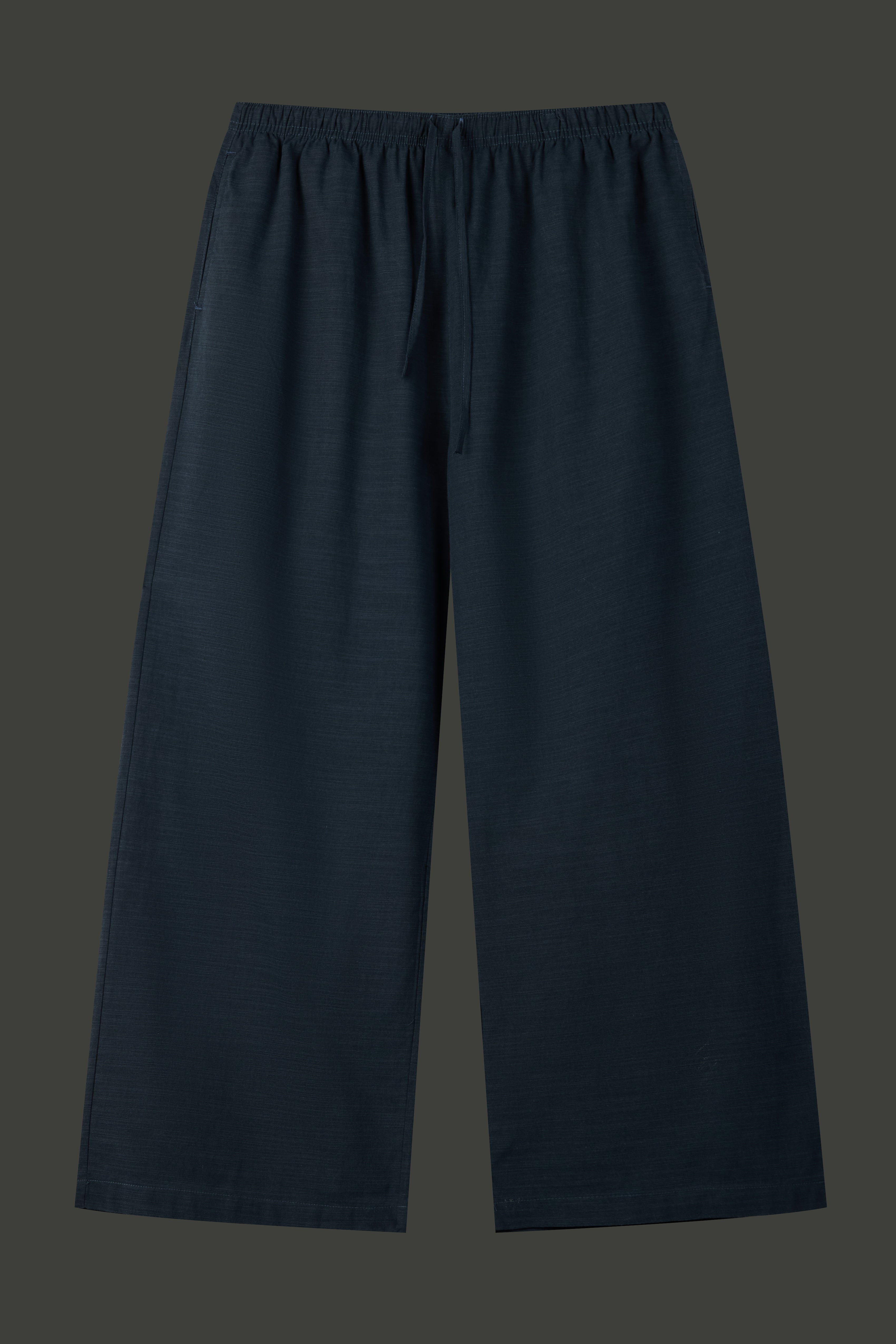 La Forbie Women's Linen Viscose Wide Leg Drawstring Pants