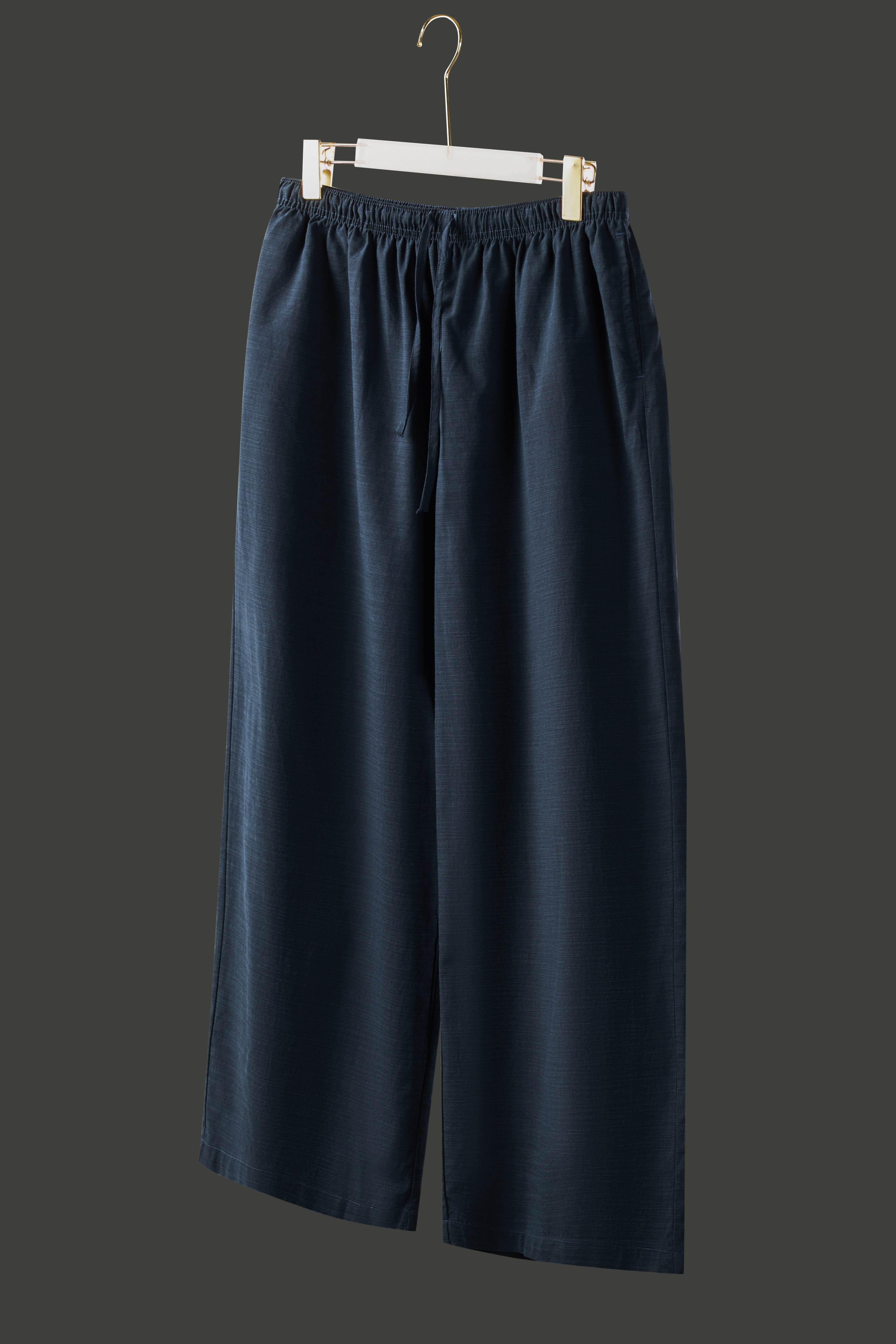La Forbie Women's Linen Viscose Wide Leg Drawstring Pants
