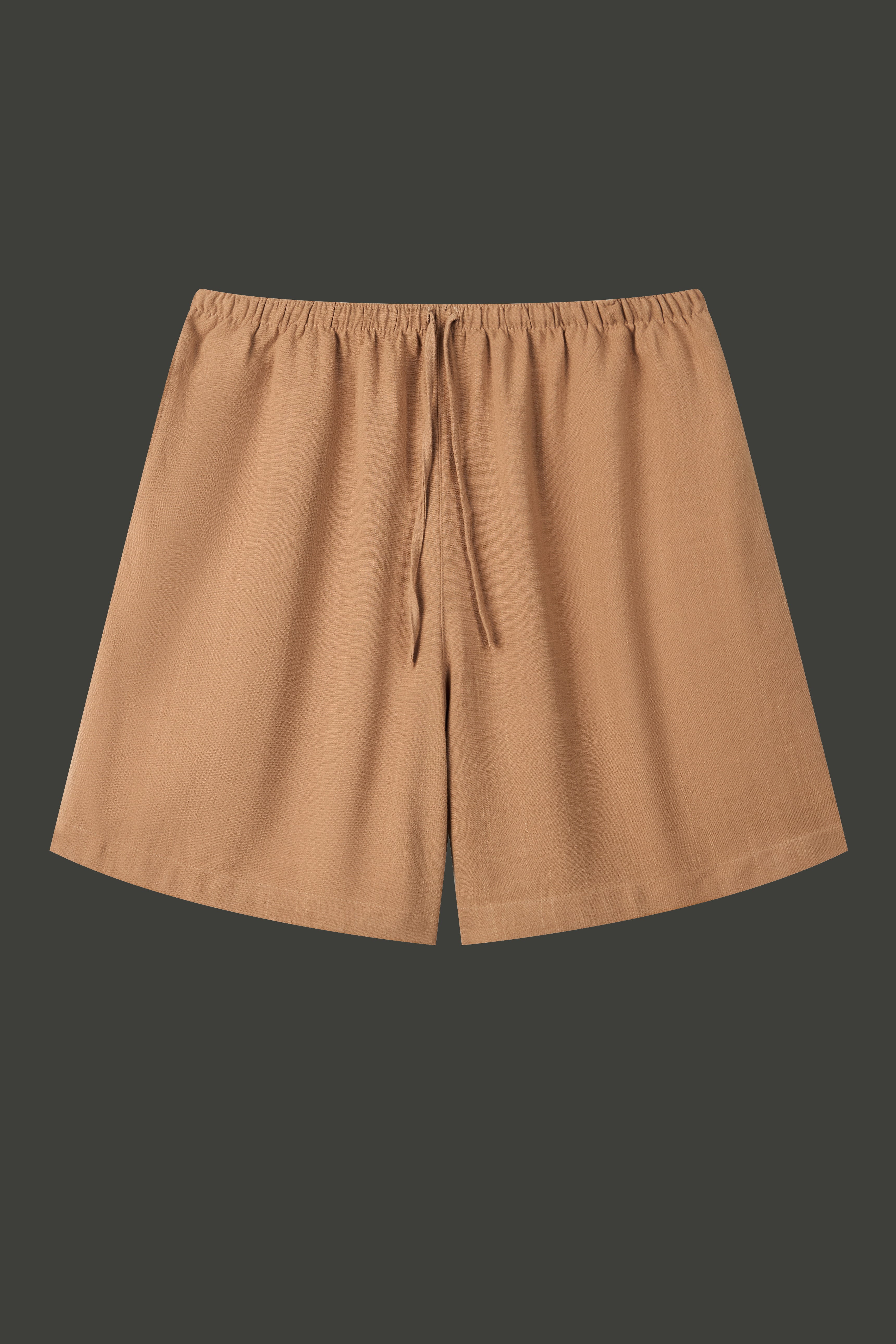 La Forbie Women's Linen Blend Relaxed Drawstring Shorts