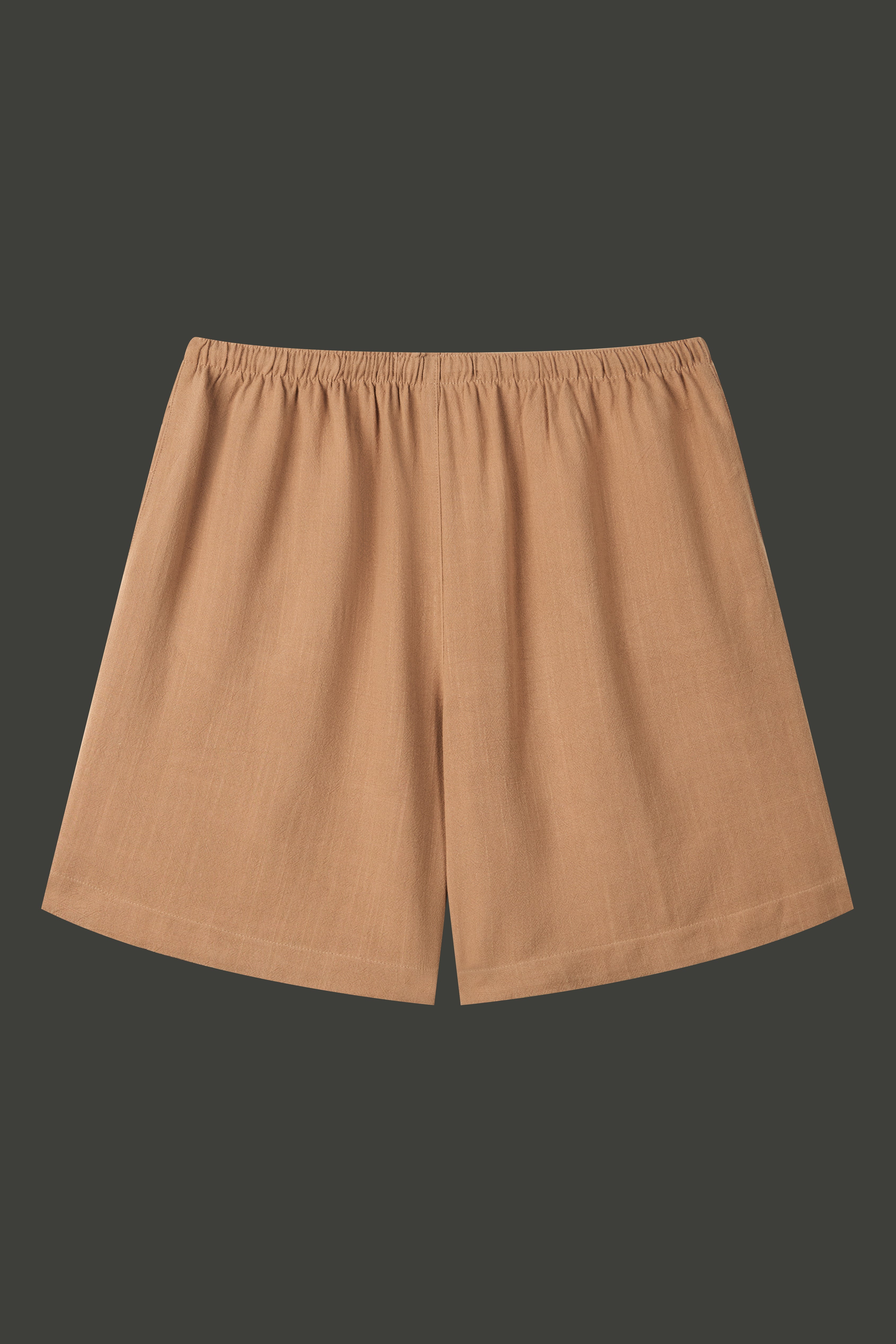 La Forbie Women's Linen Blend Relaxed Drawstring Shorts