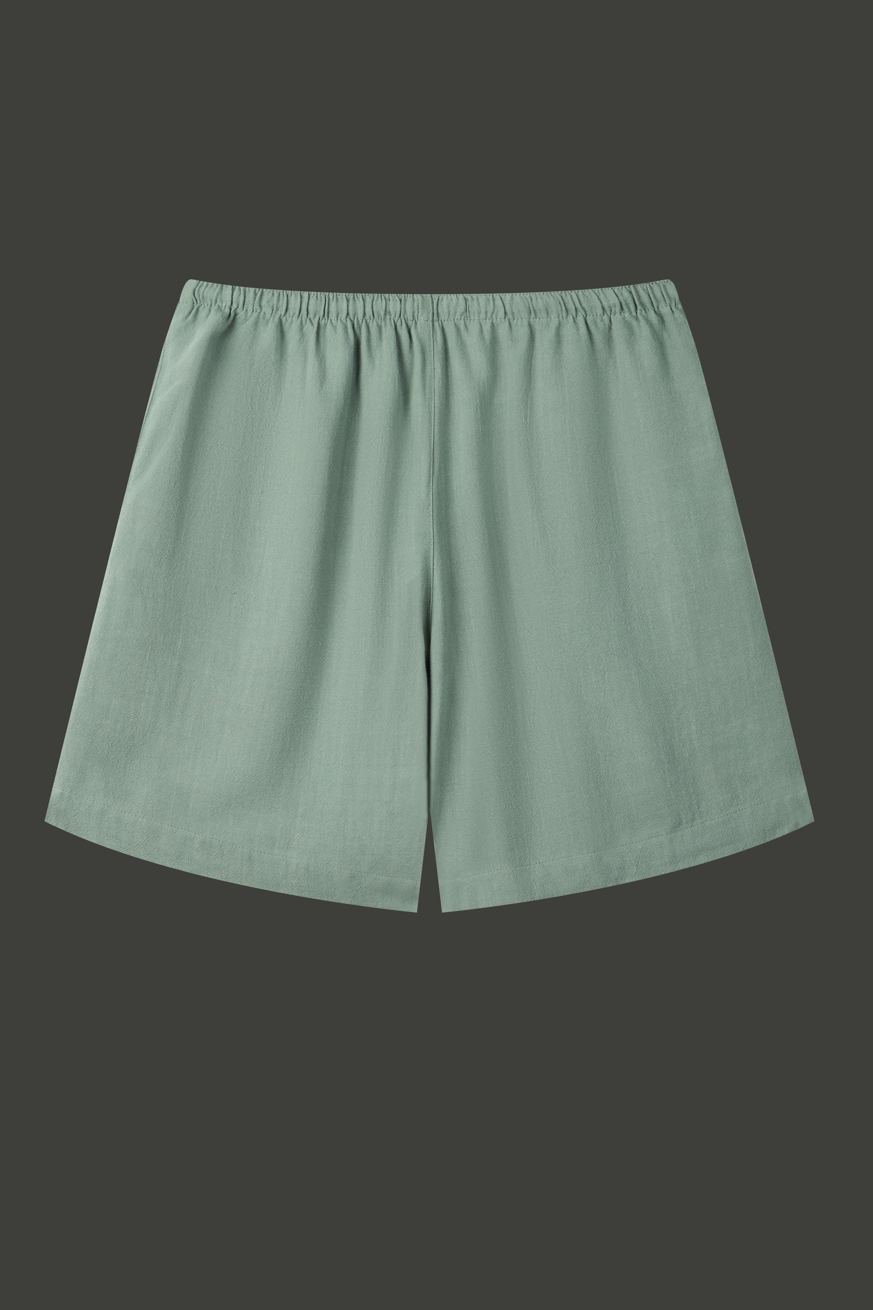 La Forbie Women's Linen Blend Relaxed Drawstring Shorts