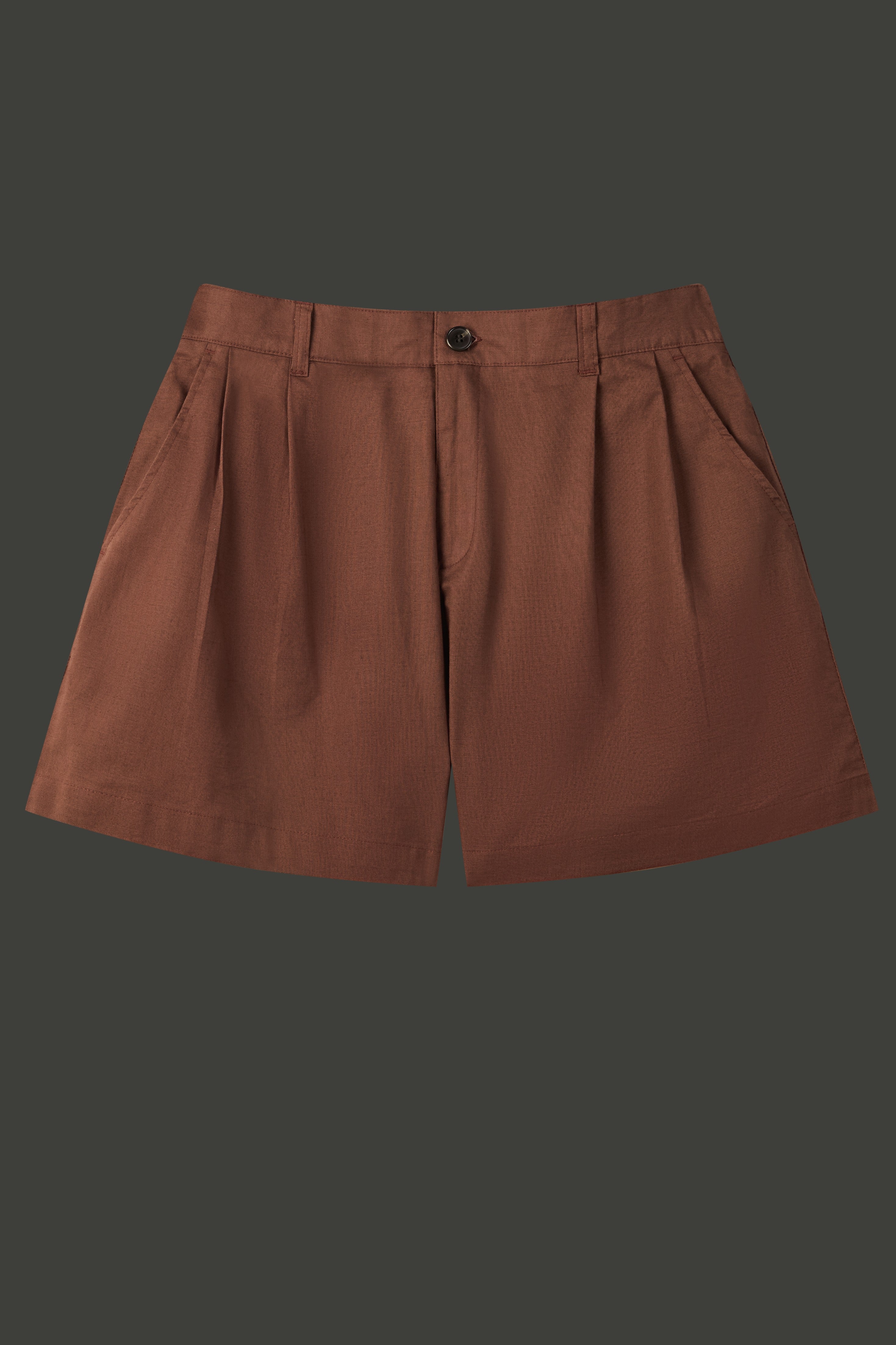 La Forbie Women's Linen Blend Knife Pleat Shorts