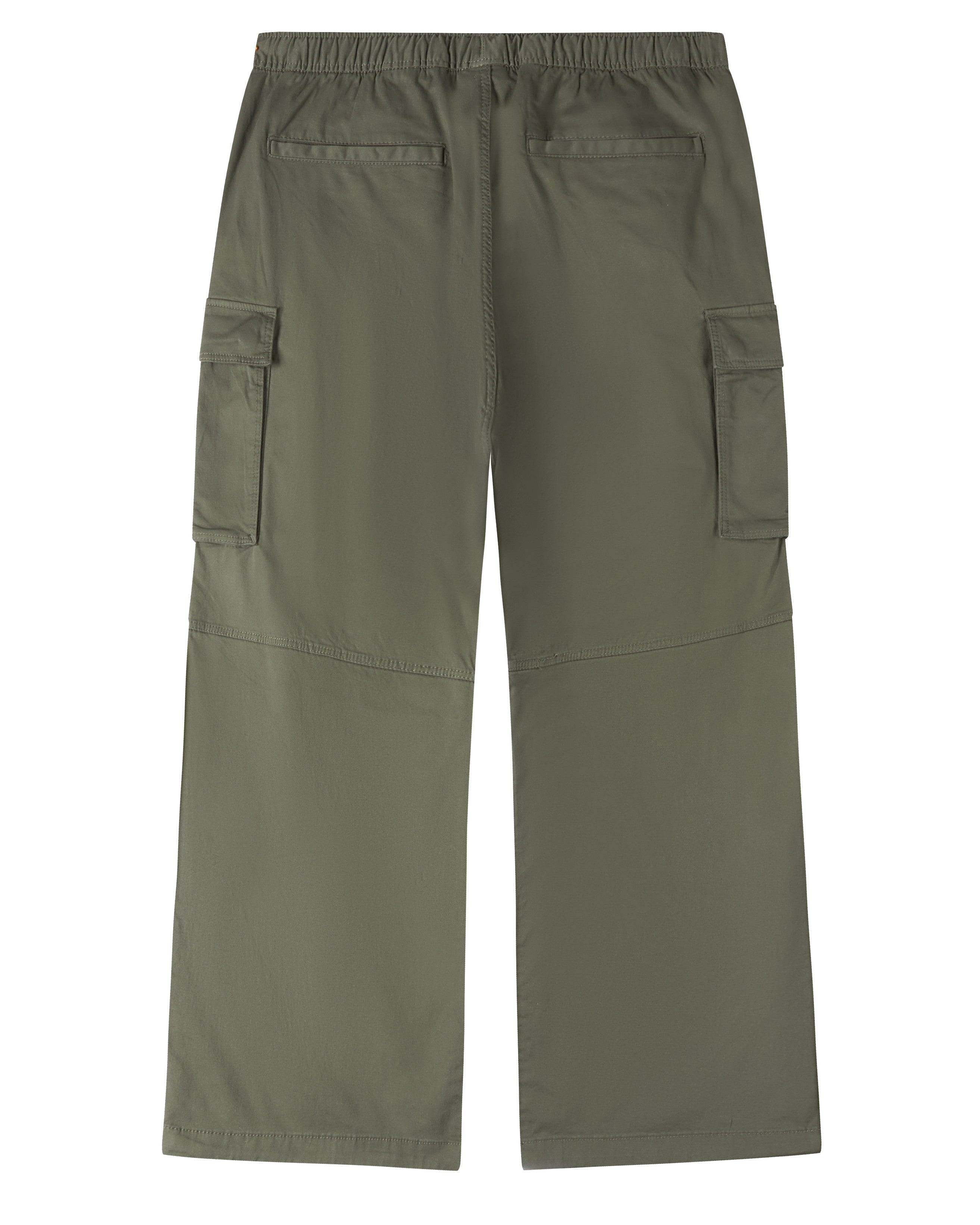 La Forbie Quần dài túi hộp lưng thun ống rộng nam vải lóng chéo