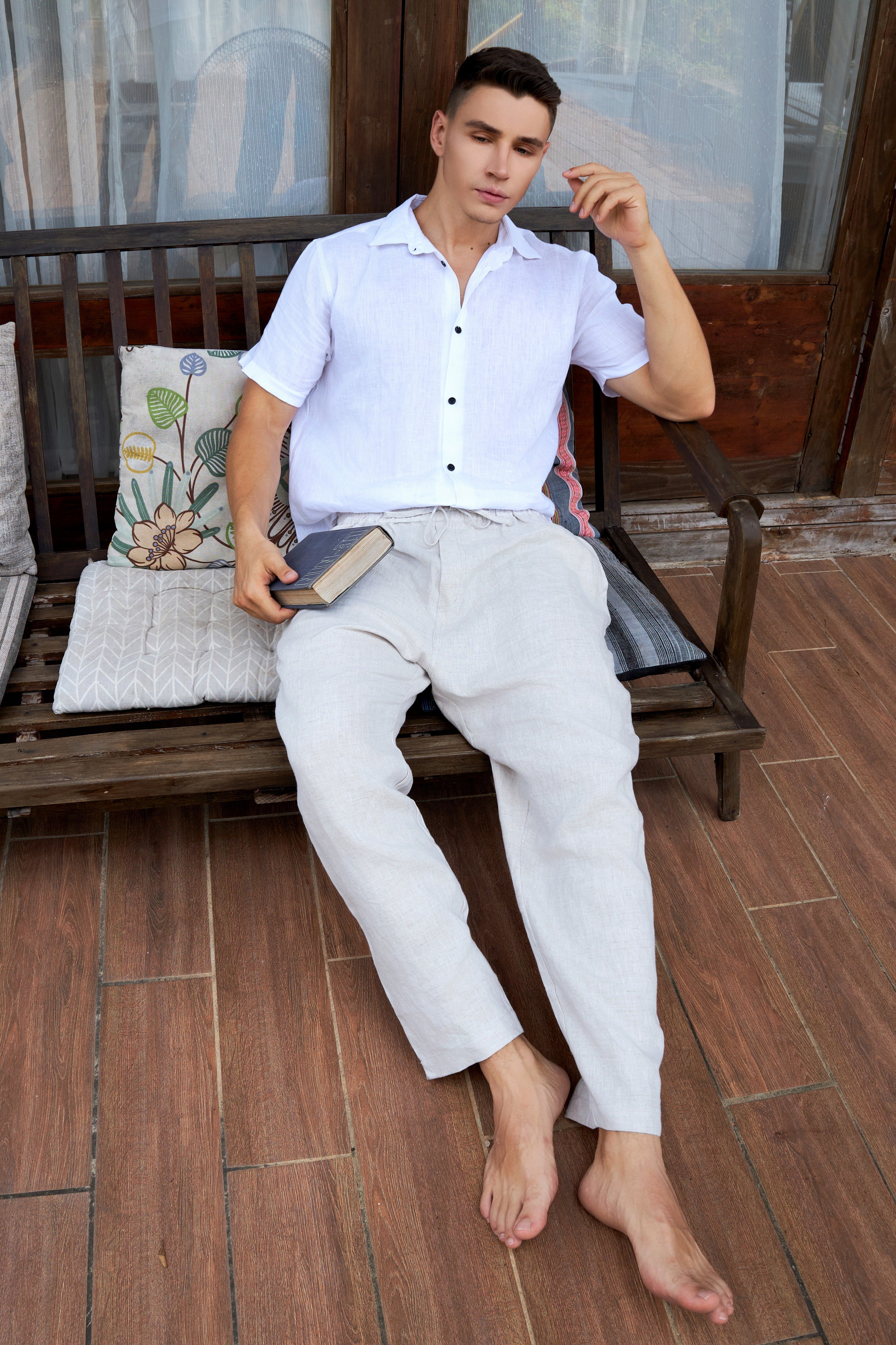 La Forbie Quần Linen Nam Dài – Dáng Suông Thoải Mái, Nhẹ Mát Tự Nhiên