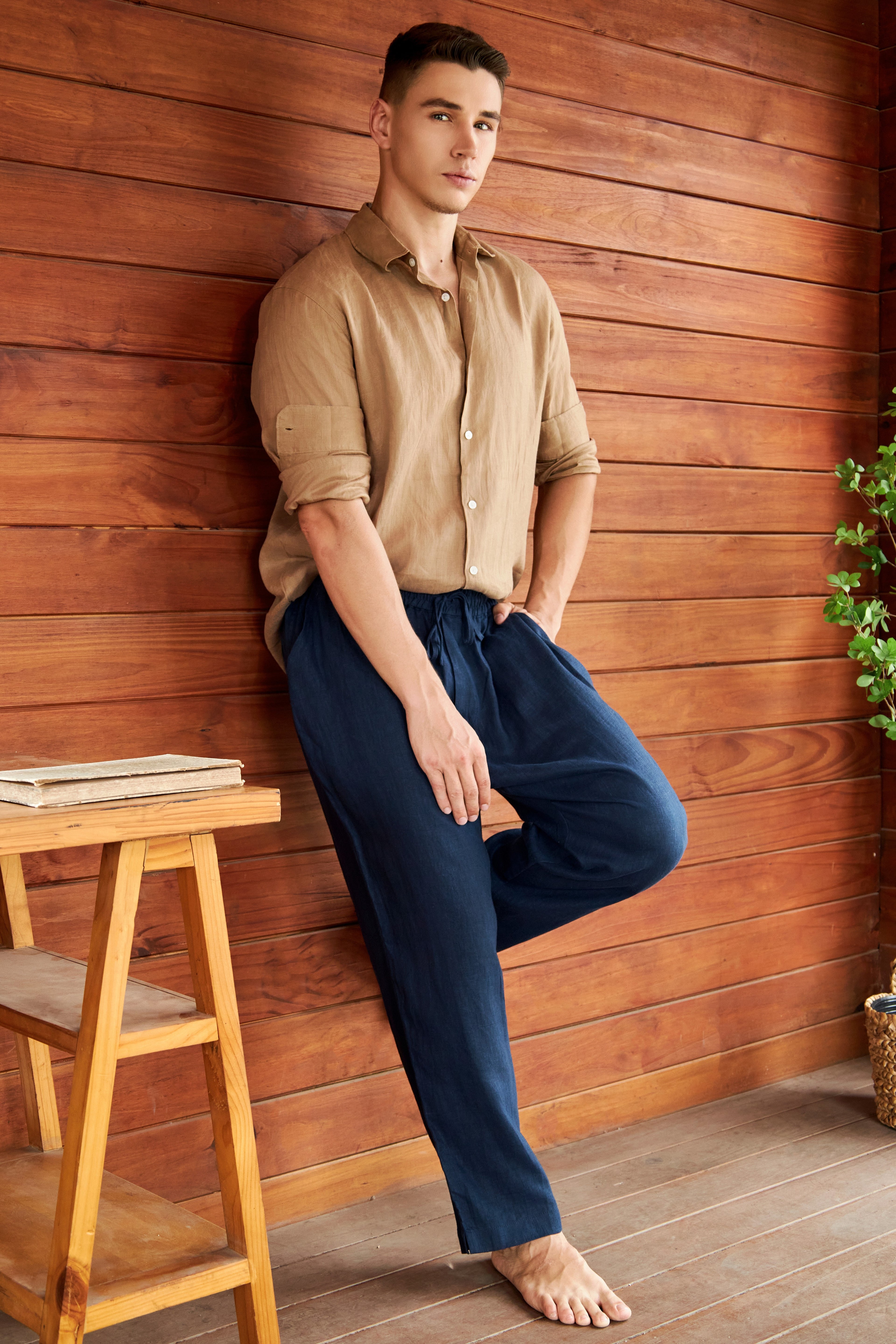 La Forbie Quần Linen Nam Dài – Dáng Suông Thoải Mái, Nhẹ Mát Tự Nhiên