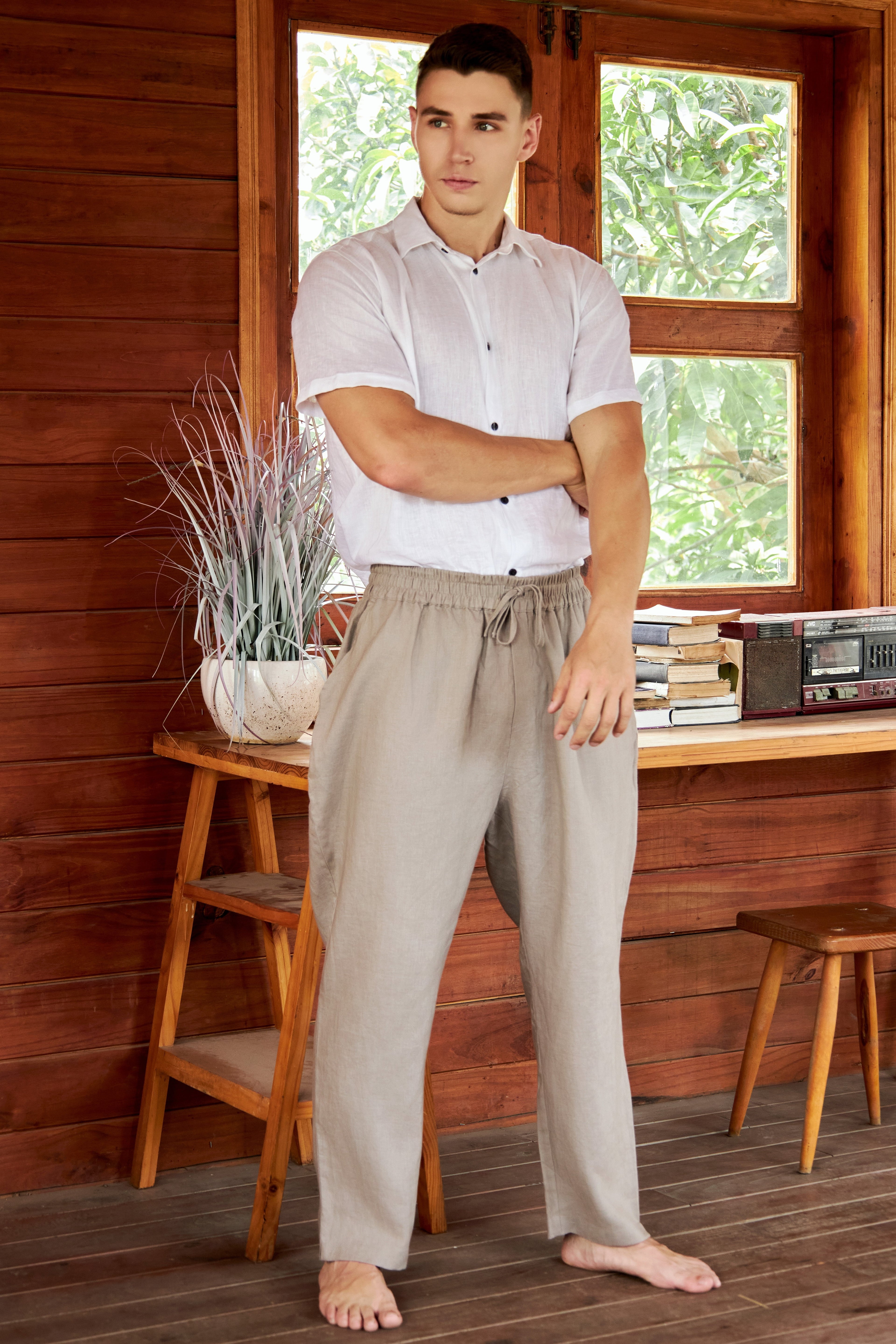 La Forbie Quần Linen Nam Dài – Dáng Suông Thoải Mái, Nhẹ Mát Tự Nhiên