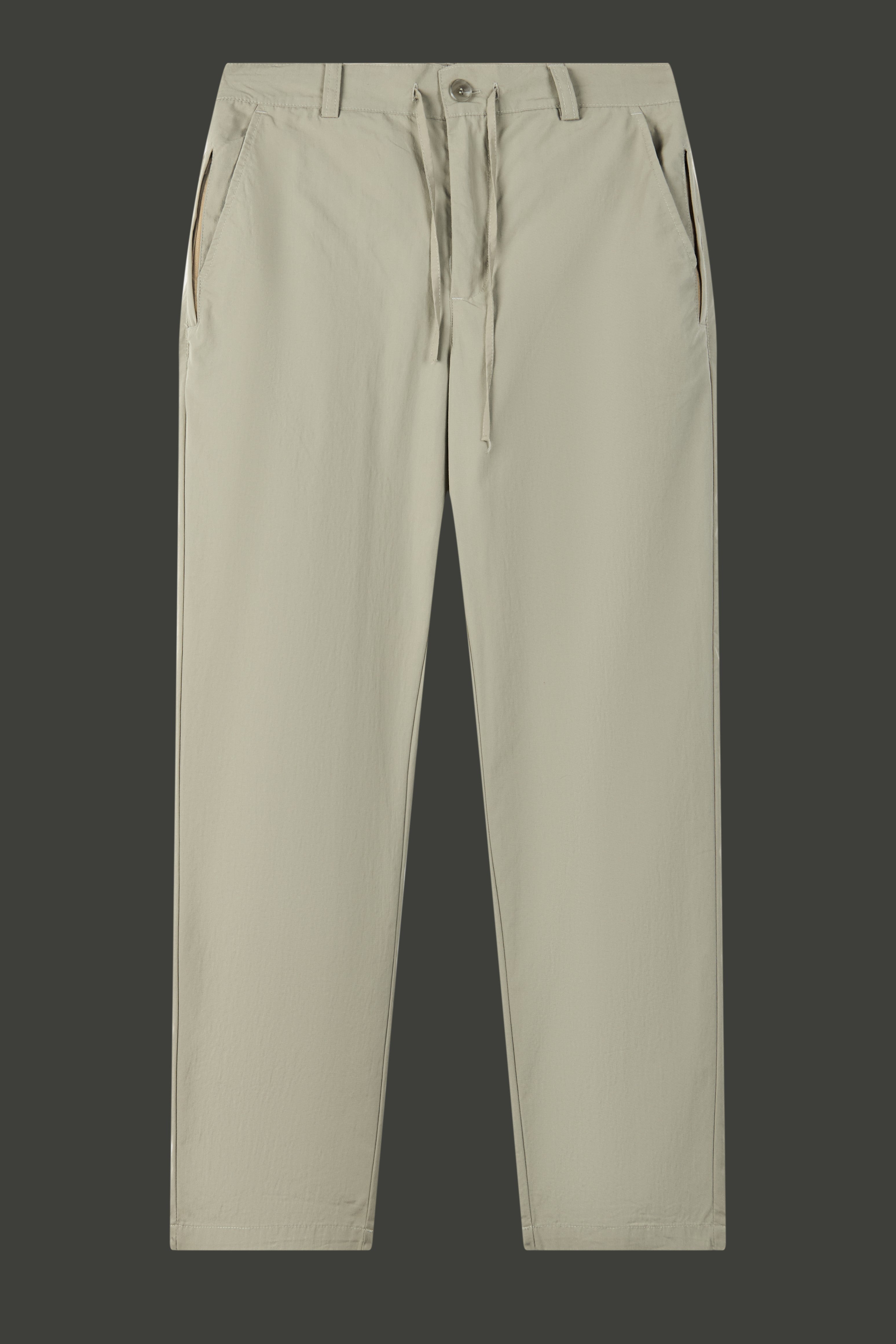 La Forbie Men's Relaxed Belted Elastic Pants with Layered Pockets