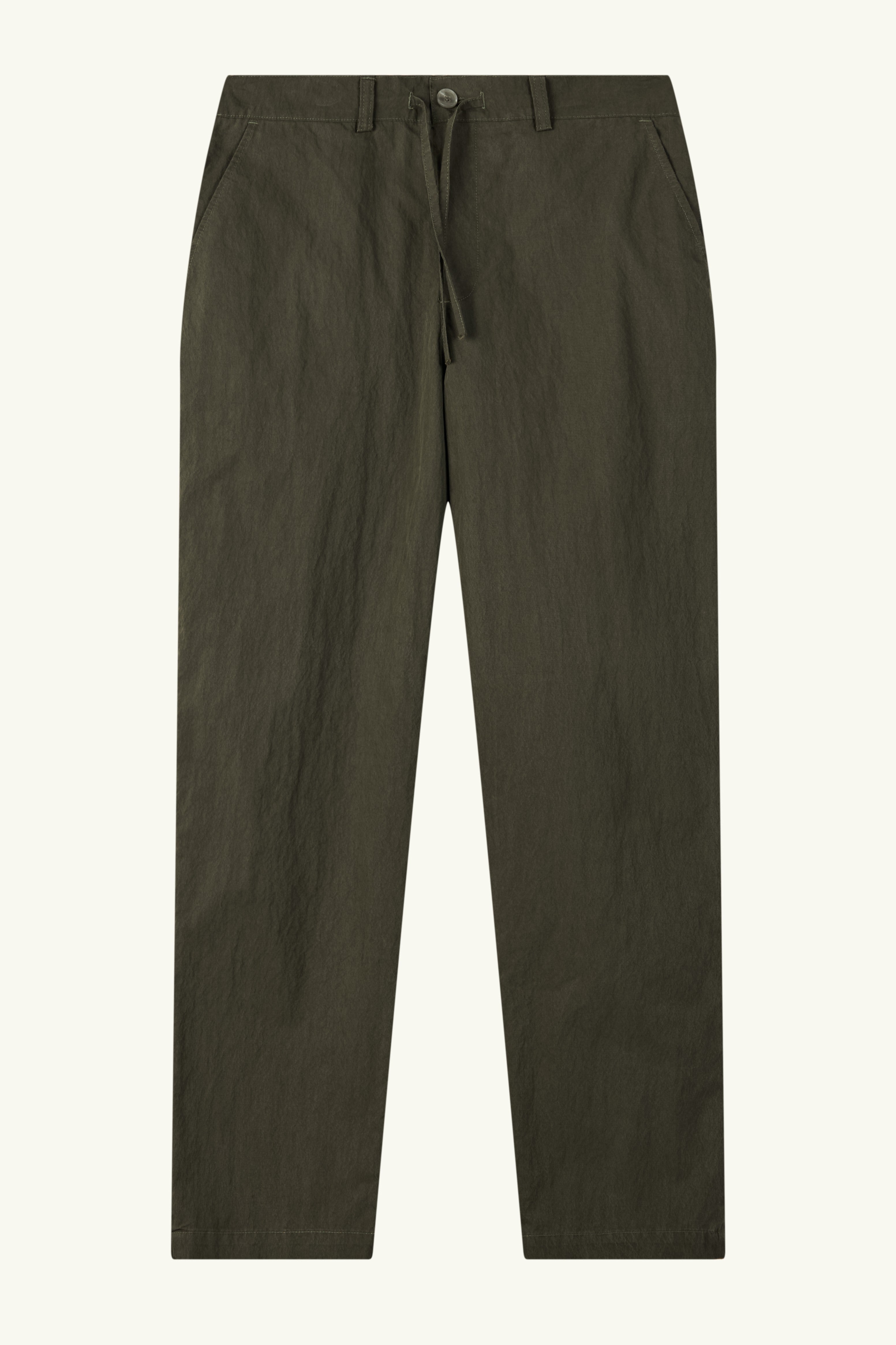 La Forbie Men's Relaxed Belted Elastic Pants with Layered Pockets
