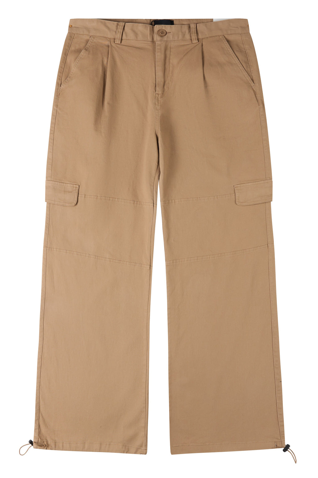 La Forbie quần túi hộp ống rộng có ly vải lóng chéo