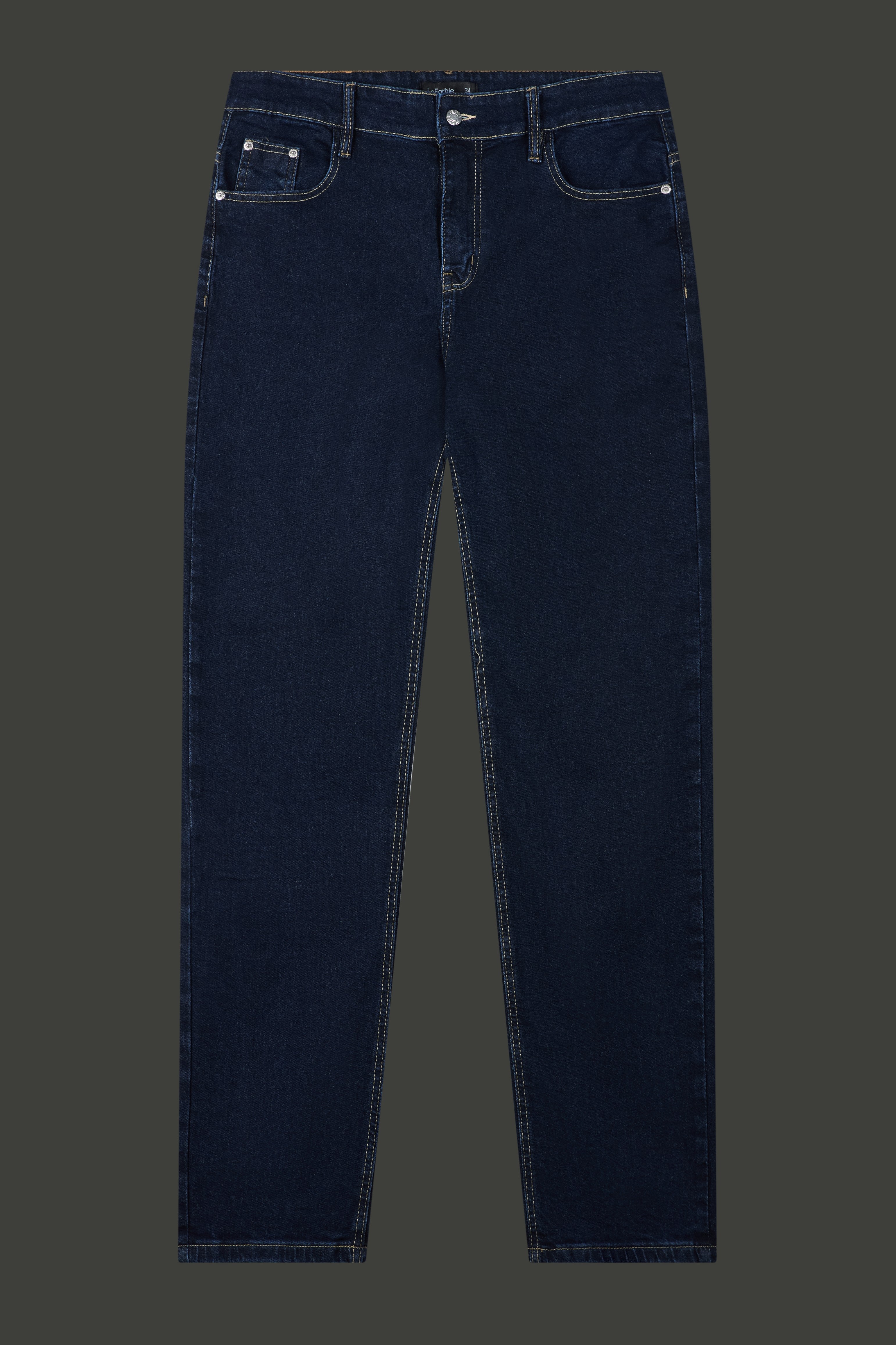 La Forbie Men's Slim Straight Rigid Jeans