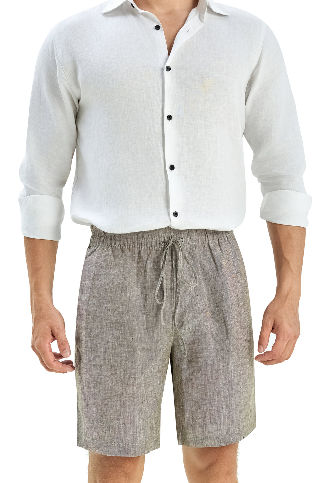 La Forbie Quần Short Linen Nam – Mát Mẻ, Thoải Mái, Thanh Lịch Tự Nhiên