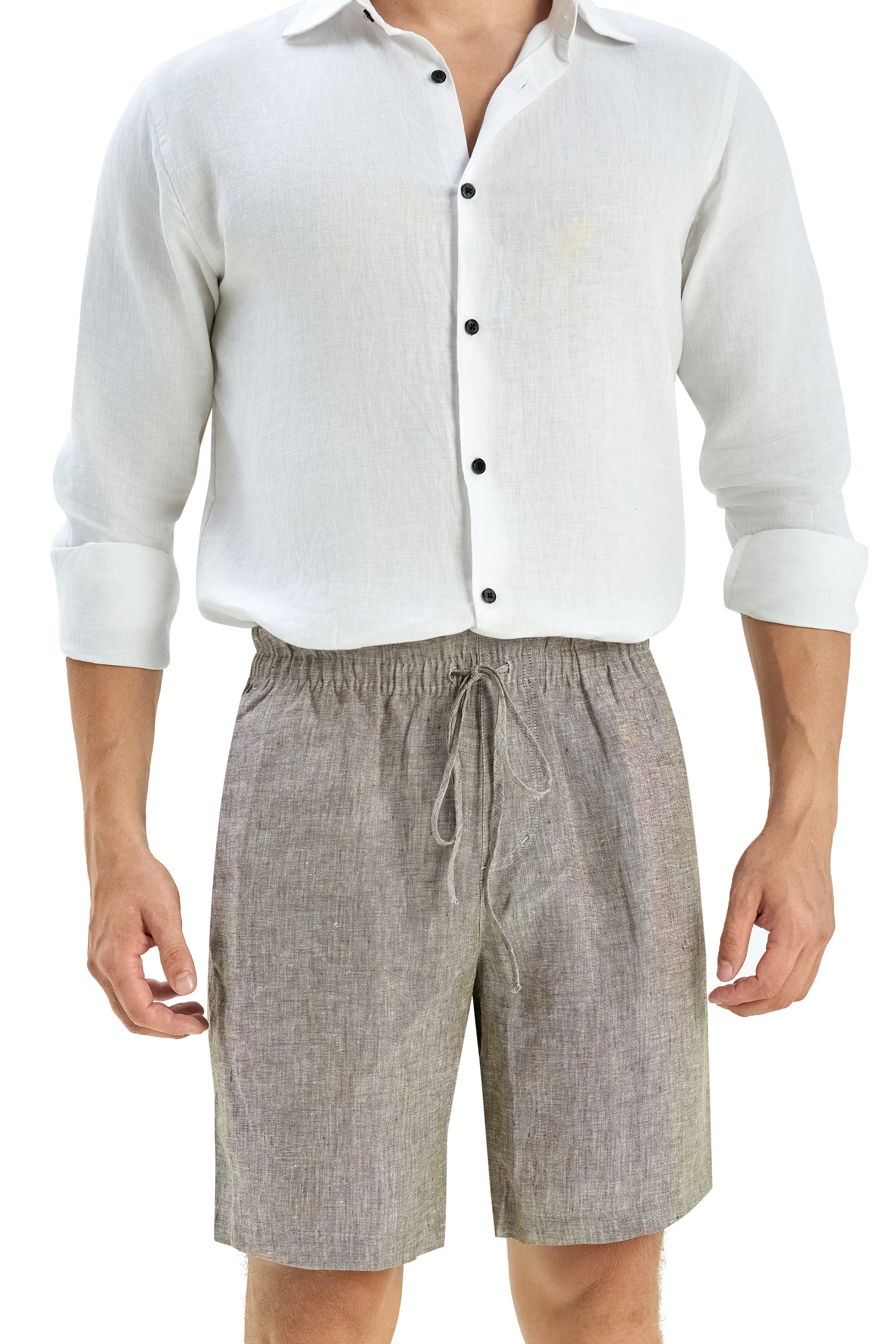 La Forbie Quần Short Linen Nam – Mát Mẻ, Thoải Mái, Thanh Lịch Tự Nhiên