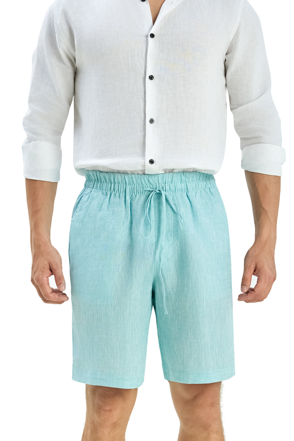 La Forbie Quần Short Linen Nam – Mát Mẻ, Thoải Mái, Thanh Lịch Tự Nhiên