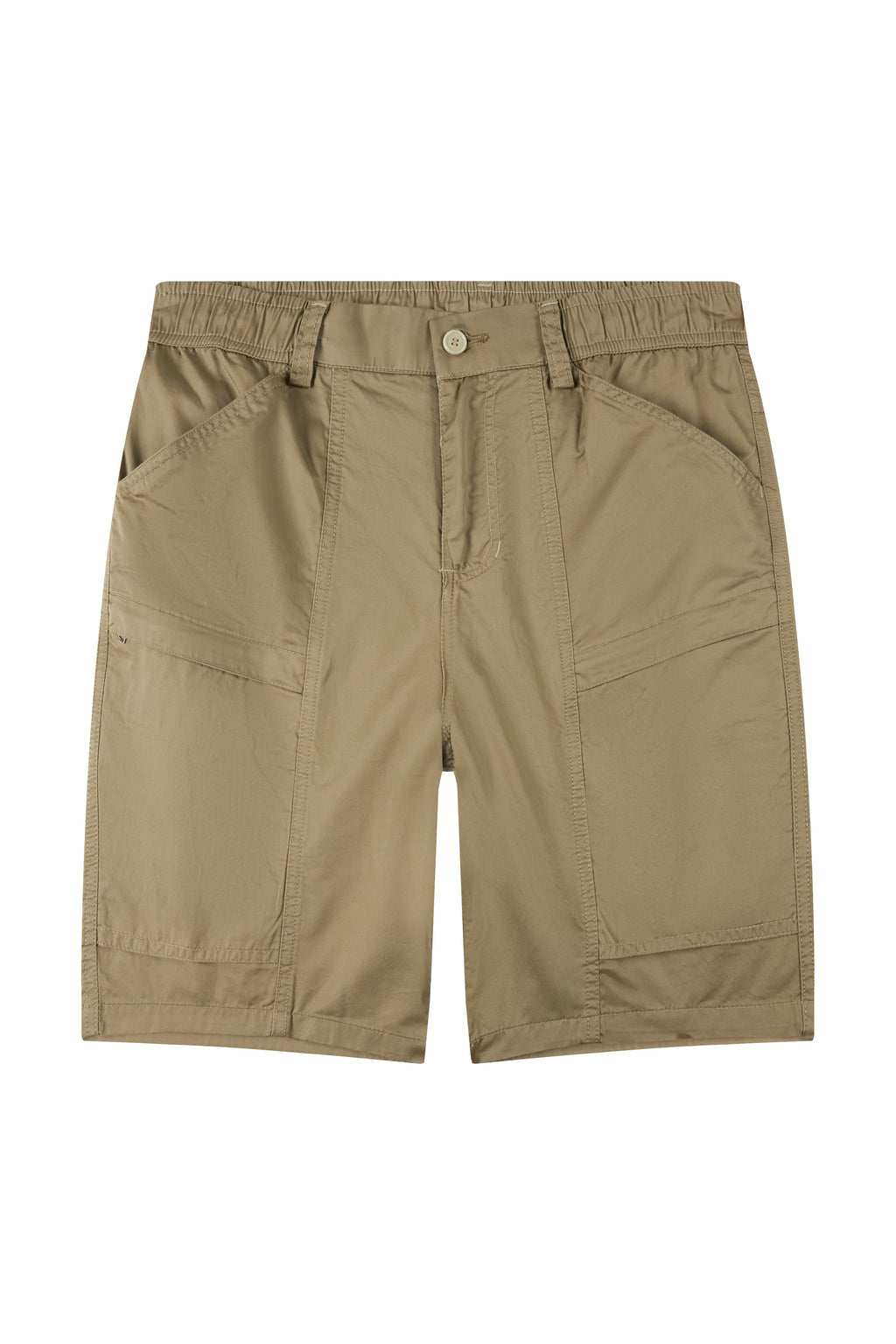 La Forbie quần short cargo nam phối panel, cạp thun có đai