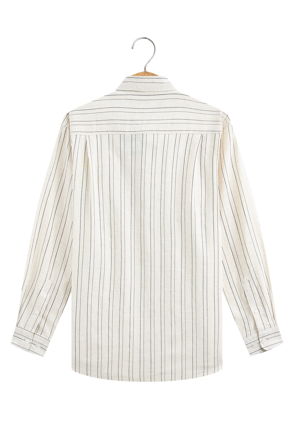 La Forbie Men’s Premium Linen Striped Long Sleeve Shirt