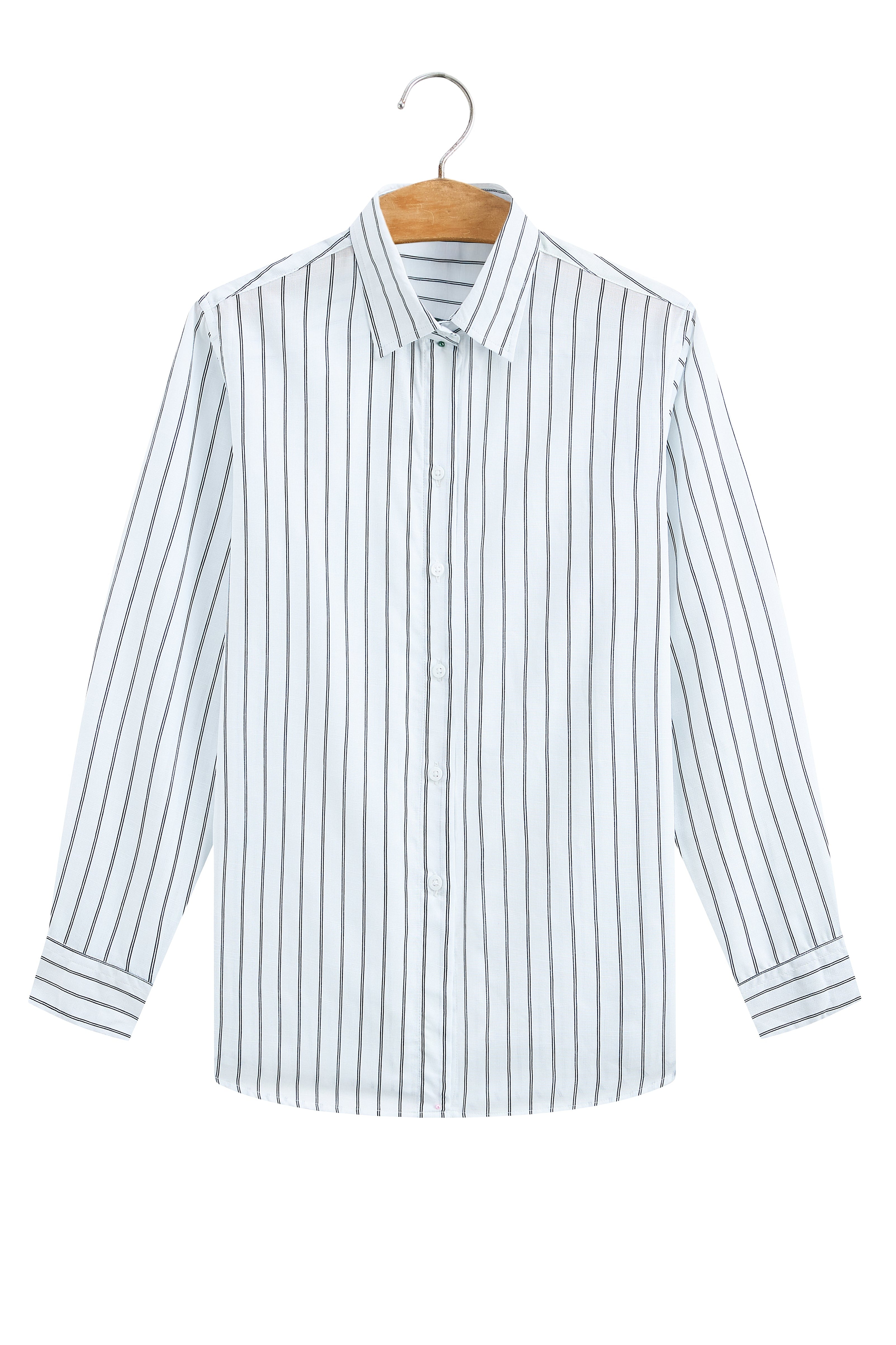 La Forbie Men’s Premium Linen Striped Long Sleeve Shirt