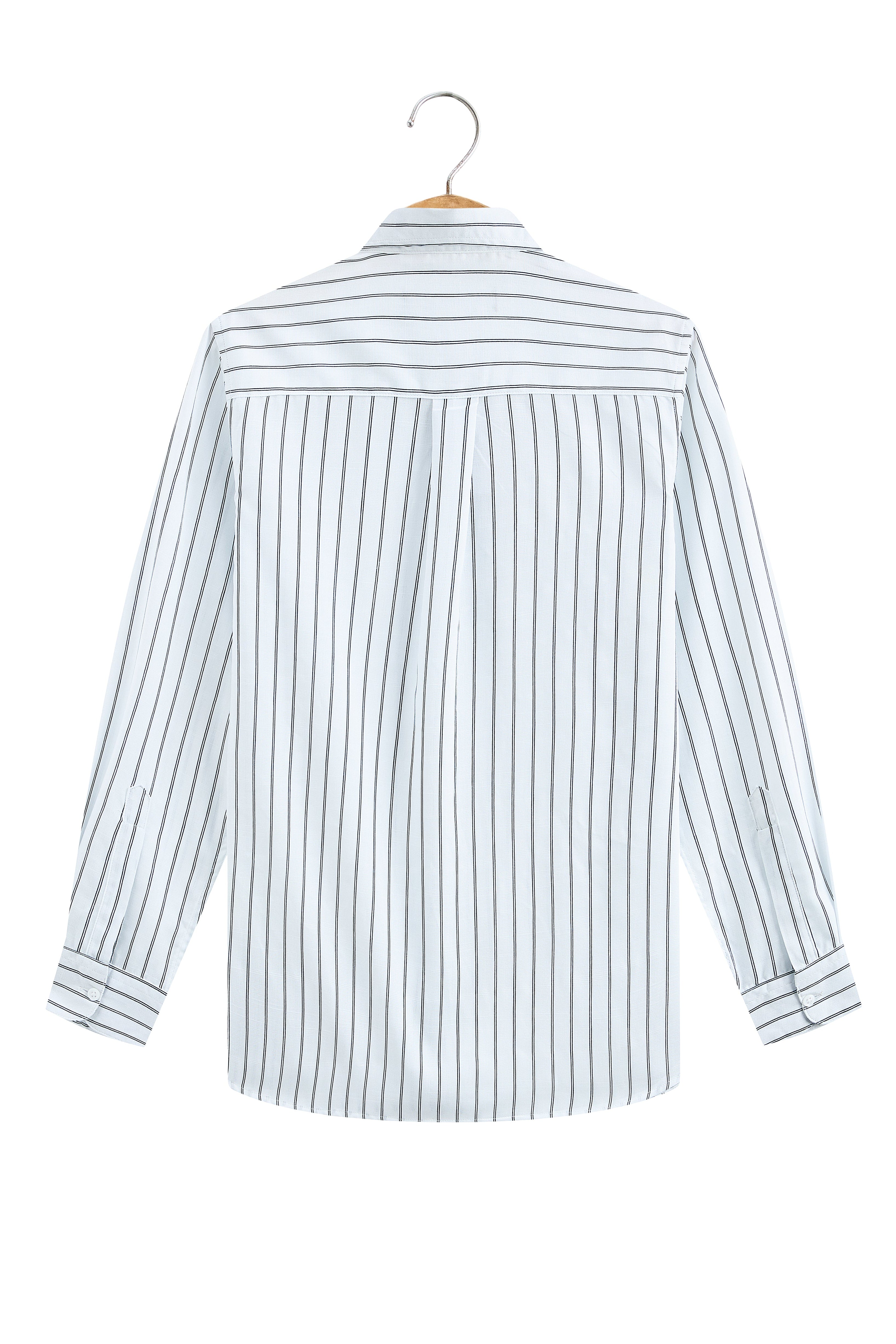 La Forbie Men’s Premium Linen Striped Long Sleeve Shirt