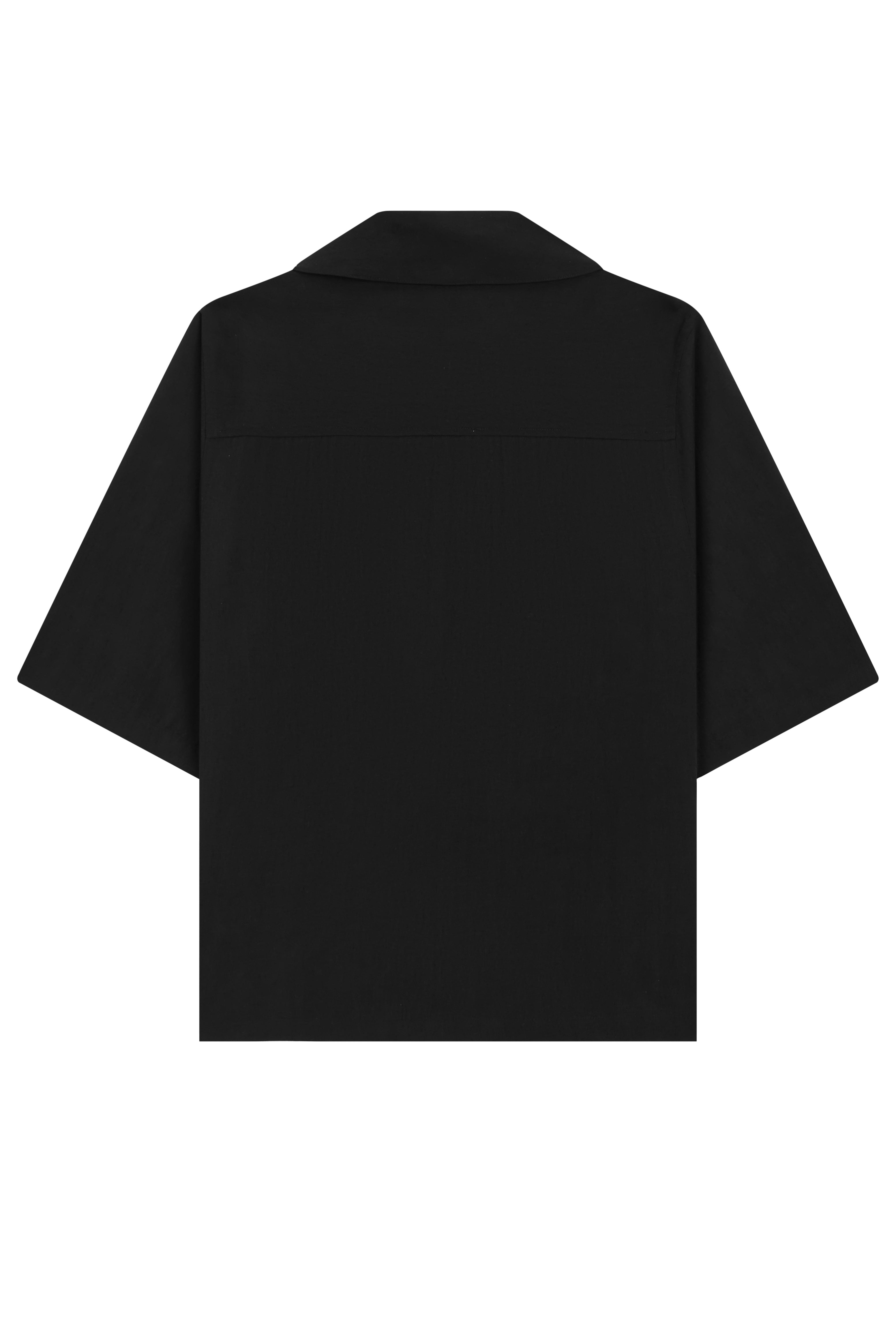 La Forbie Áo Sơ Mi Nam Cổ Cuba Tay Ngắn Dáng Boxy – Phom Rộng, Phong Cách Casual