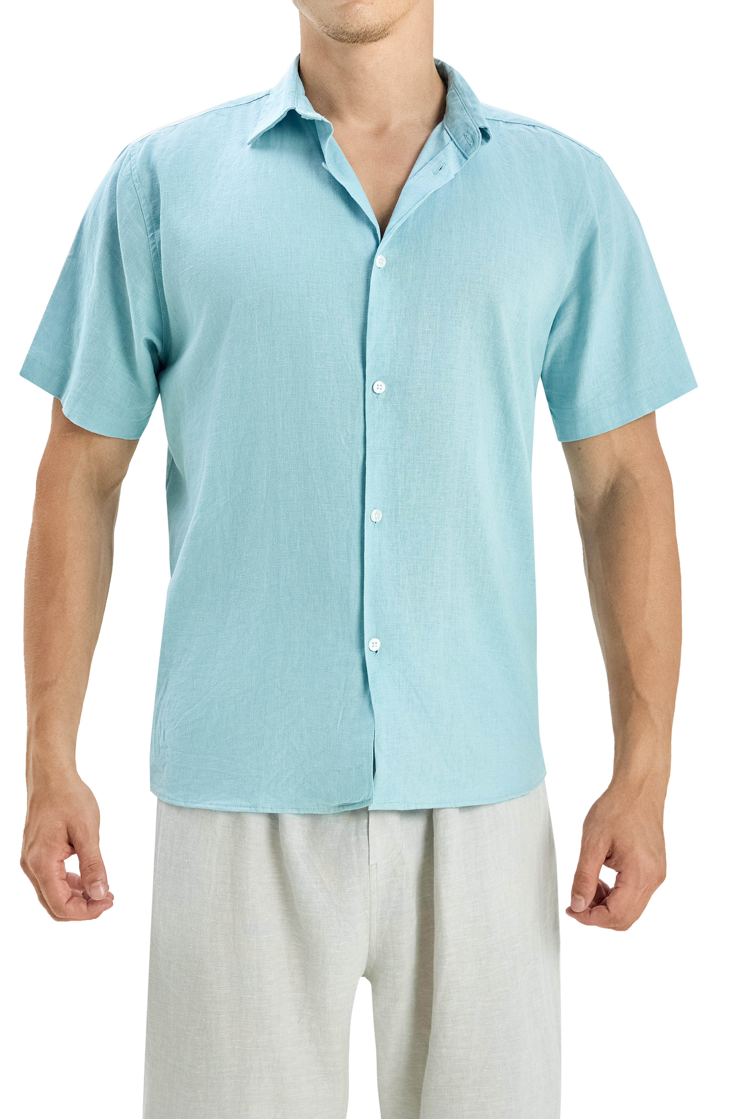 La Forbie Áo Sơ Mi Linen Nam Tay Ngắn – Mát Mẻ, Thanh Lịch, Dễ Phối