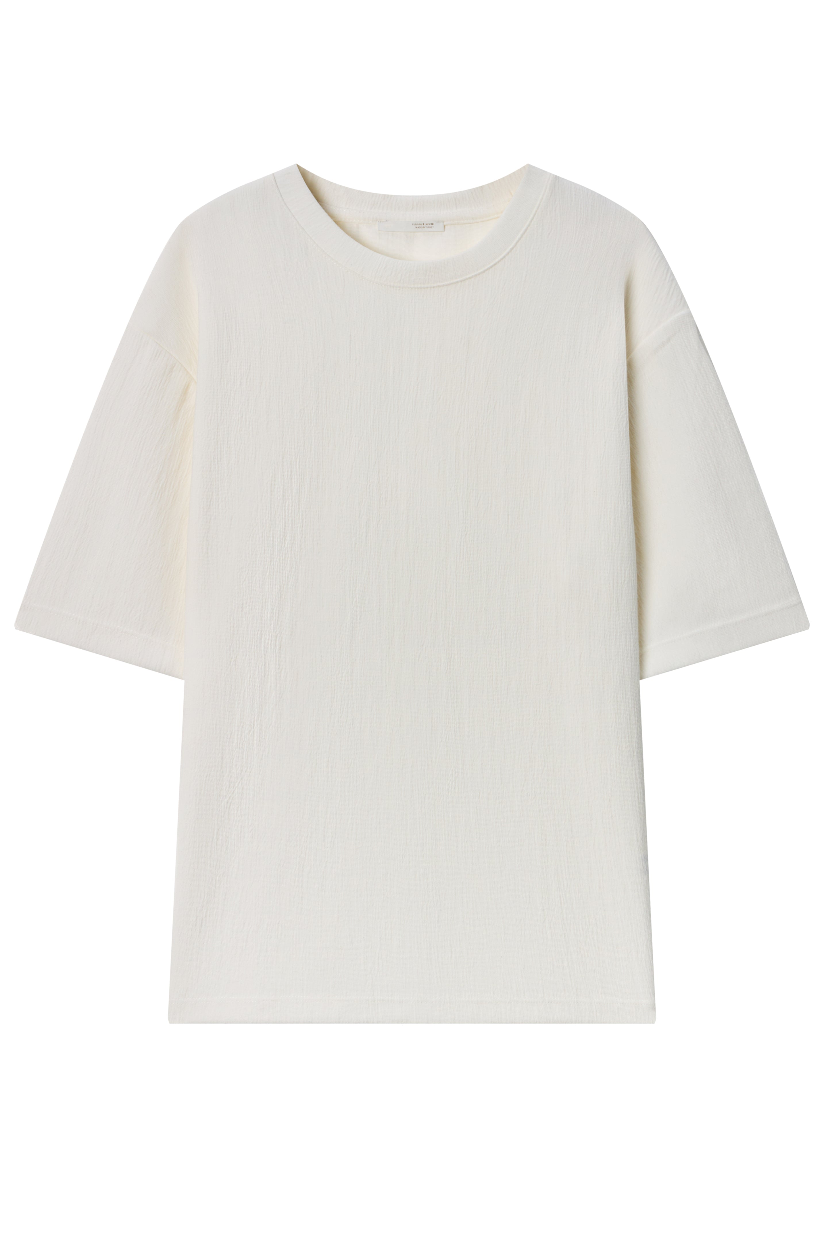 La Forbie áo thun nam dáng rộng boxy chất liệu nhăn nhẹ