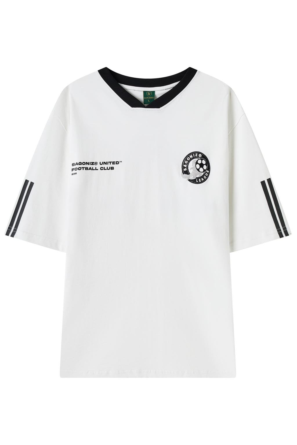 La Forbie Áo thun nam cổ viền raglan in SGNIZ