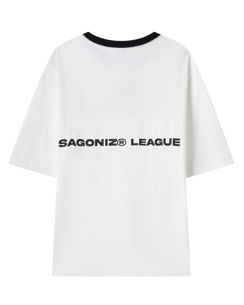 La Forbie Áo thun nam cổ viền raglan in SGNIZ