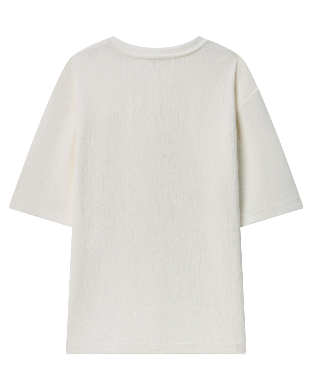 La Forbie áo thun nam dáng rộng boxy chất liệu nhăn nhẹ