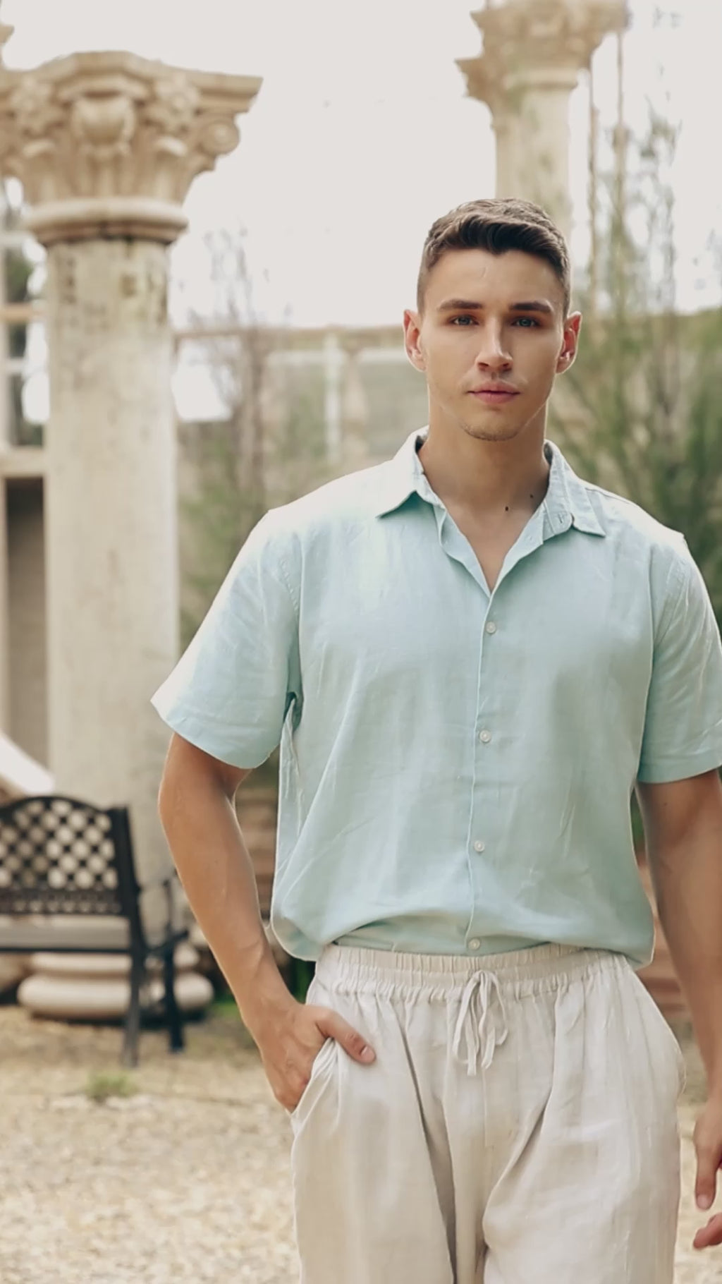 La Forbie Áo Sơ Mi Linen Nam Tay Ngắn – Mát Mẻ, Thanh Lịch, Dễ Phối